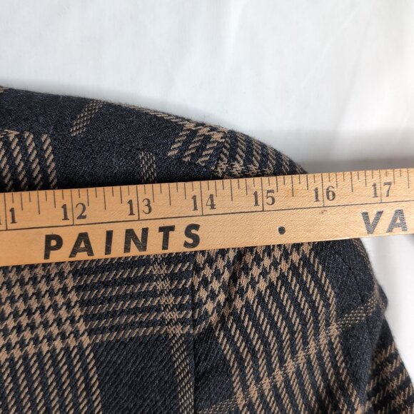 Aquascutum 2-Piece Suit Brown/Tan Houndstooth Skirt/Jacket 100% Wool, Size 8 - Picture 8 of 15